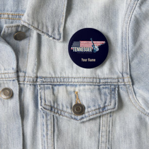 Tennessee United States Retro State Vintage USA 6 Cm Round Badge