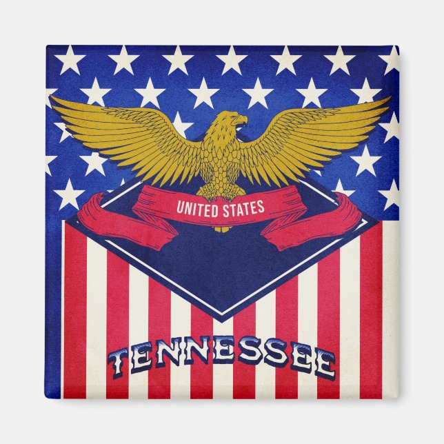Tennessee USA Flag Magnet (Front)