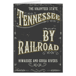 Tennessee USA vintage Railroad poster