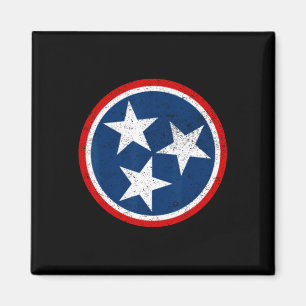 Tennessee Volunteer State - Distressed Tristar Fla Magnet