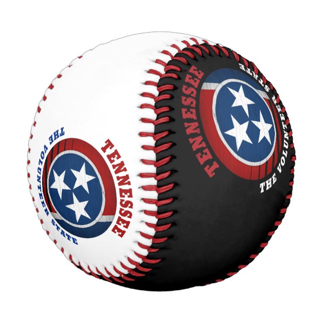 TENNESSEE VOLUNTEER STATE FLAG BASEBALL (Angled)