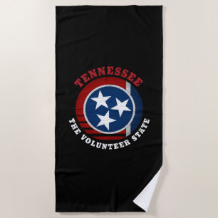 TENNESSEE VOLUNTEER STATE FLAG BEACH TOWEL