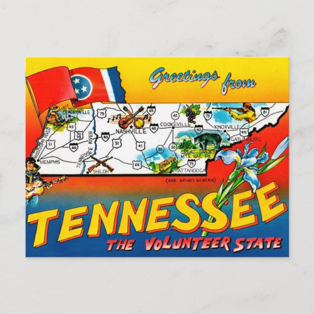  Tennessee Volunteer State Postcard (Front)
