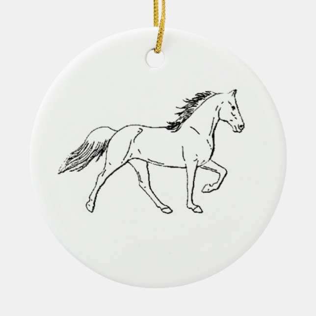 Tennessee Walking Horse Ceramic Ornament (Front)