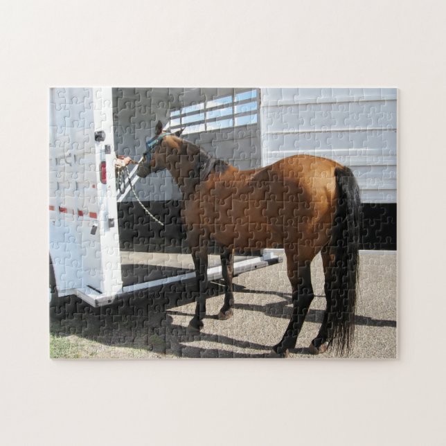 Tennessee Walking Horse & Horse Trailer Jigsaw Puzzle (Horizontal)