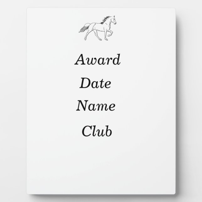 Tennessee Walking Horse Plaque (Front)