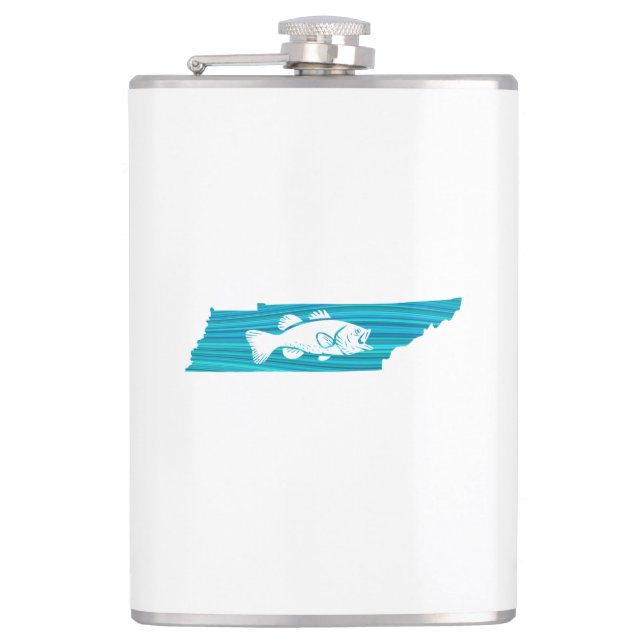 Tennessee Wave Fishing Hip Flask (Front)