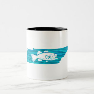 Tennessee Wave Fishing Two-Tone Coffee Mug
