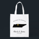 Tennessee Wedding Welcome Bag Tote, Gold Heart<br><div class="desc">Fill this welcome bag with favourite goodies for your guests to enjoy when they arrive in Tennessee!</div>