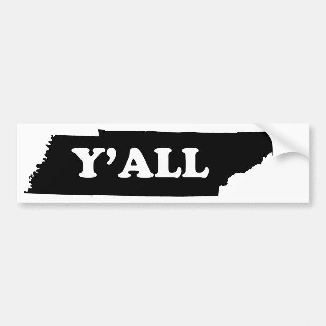 Tennessee Yall Bumper Sticker (Front)