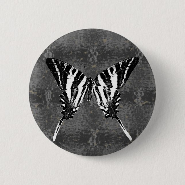 Tennessee Zebra Swallowtail Butterfly 6 Cm Round Badge (Front)