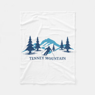 Tenney Mountain New Hampshire Ski Resort Skiing Sk Fleece Blanket
