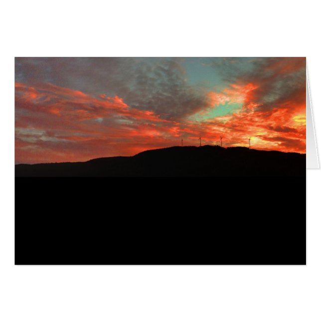 Tenney Windfarm Sunset Poster (Front Horizontal)