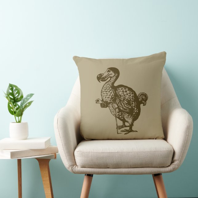 Tenniel's Dodo, Sepia Cushion (Chair)