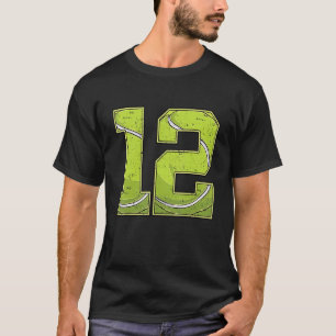 Tennis 12th Birthday Boy Girl Twelve 12 Years Old T-Shirt