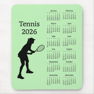 Tennis 2026 Calendar Mousepad