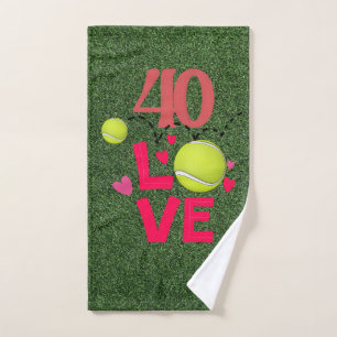 Tennis 40th Birthday funny gifts for player Hand Towel