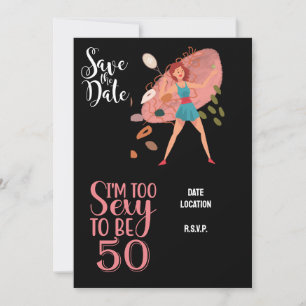 Tennis 50th and Fabulous Birthday Party Invitation