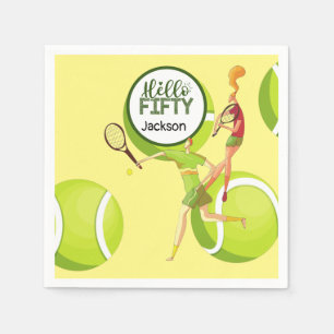 Tennis 50th Birthday Anniversary  Napkin