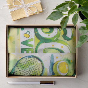 Tennis 60th birthday with Ball and racket Tissue Paper