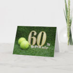 Tennis 60th Birthday with number sixty and balls Card<br><div class="desc">Tennis 60th Birthday with number sixty and balls Card</div>