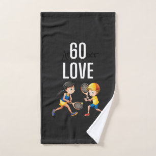 Tennis 60th Birthday with number sixty Love Hand Towel