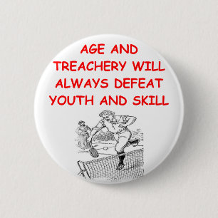 tennis 6 cm round badge