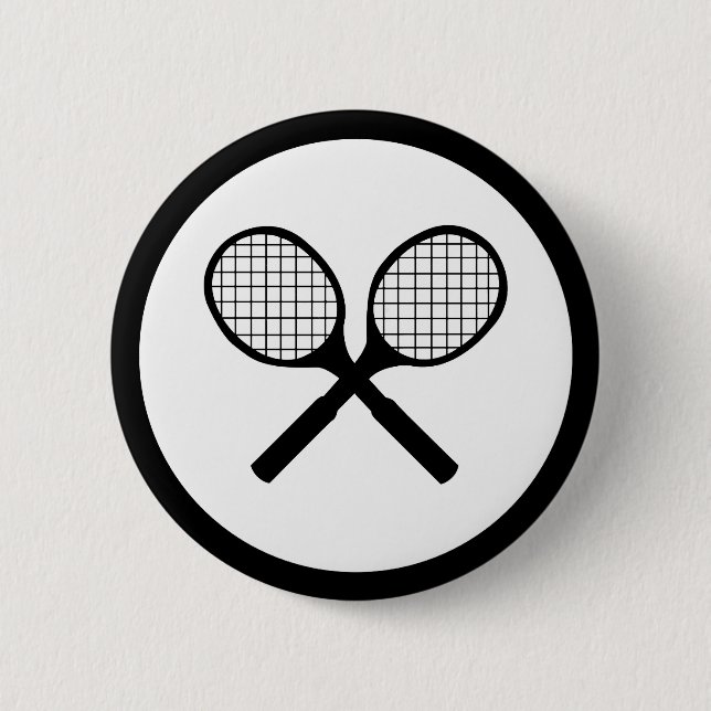 Tennis 6 Cm Round Badge (Front)