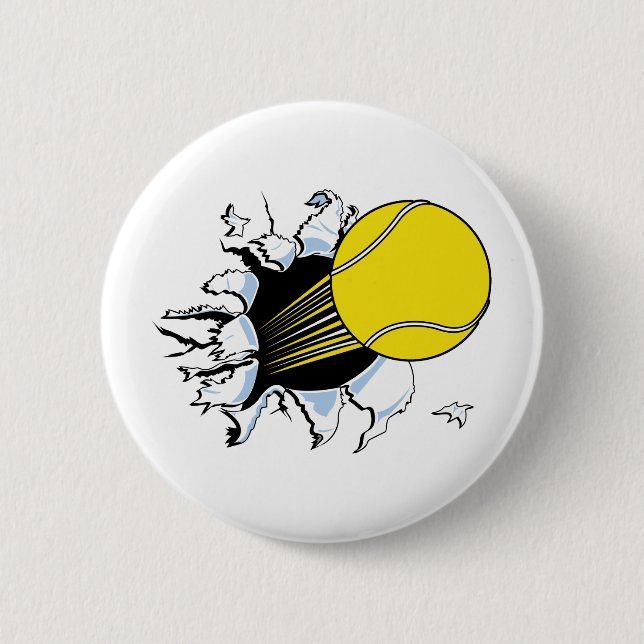 Tennis 6 Cm Round Badge (Front)