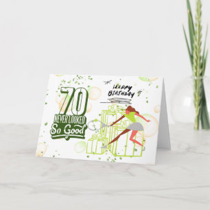 Tennis 70th  Birthday for Tennis Player Card