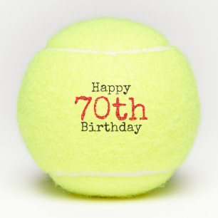 Tennis 70th Birthday with tennis ball and number
