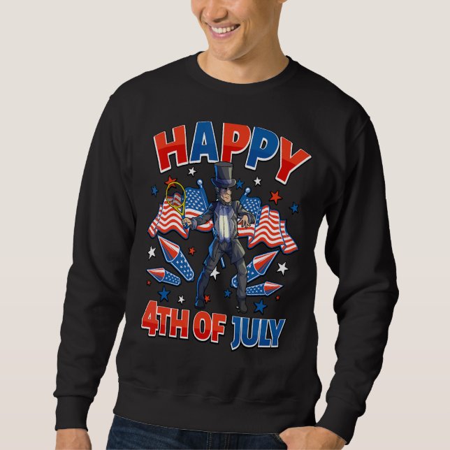 Tennis Abraham Lincoln 4th Of July Women Men Ameri Sweatshirt (Front)