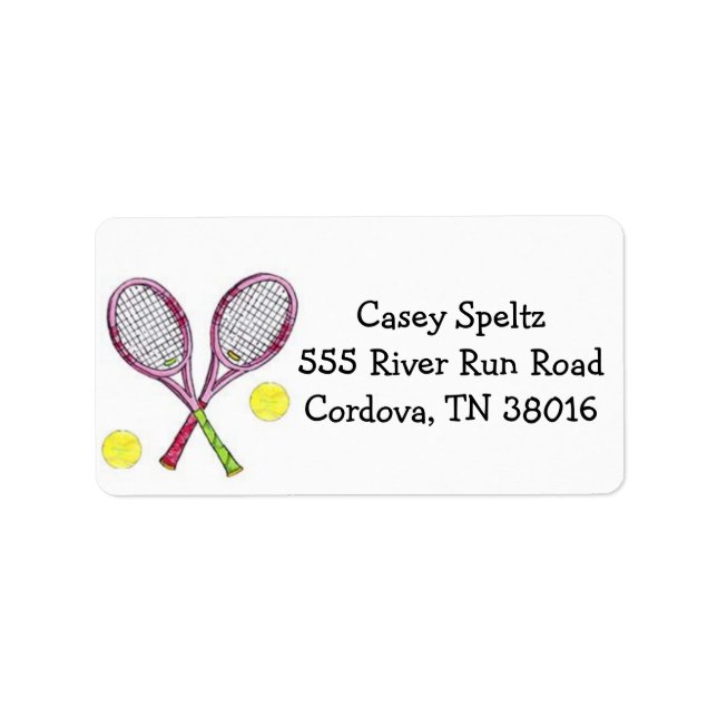 Tennis Address Labels (Front)