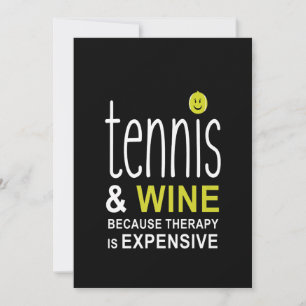 Tennis And Wine Premium Save The Date