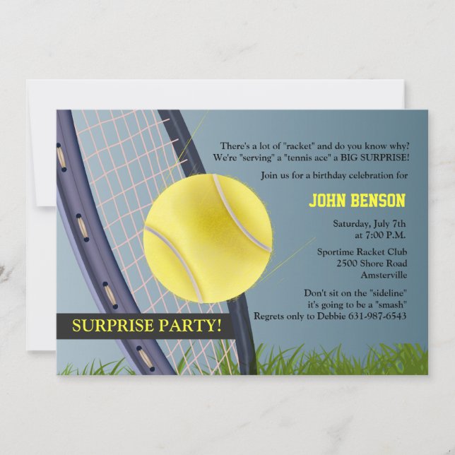 Tennis Anyone? Invitation (Front)