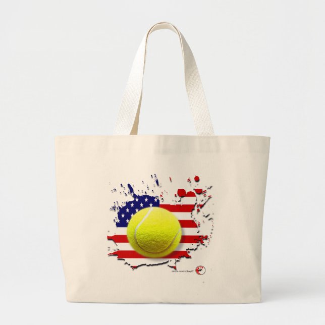 TENNIS ANYONE? LARGE TOTE BAG (Front)