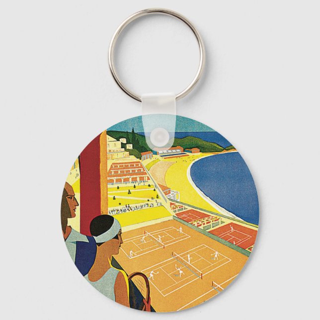Tennis at Monte Carlo Key Ring (Front)