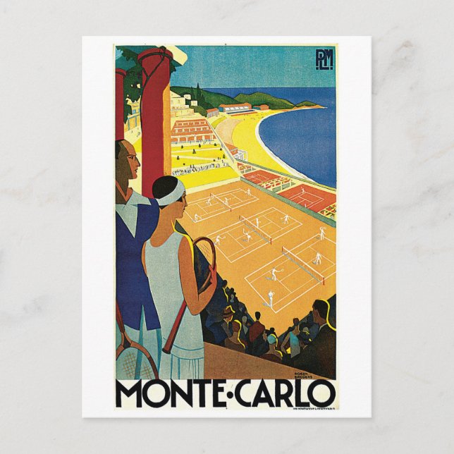 Tennis at Monte Carlo Postcard (Front)
