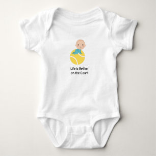 tennis baby Life is better on the court Bodysuit