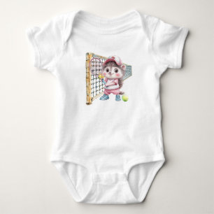 Tennis Baby Player at tennis court Bodysuit