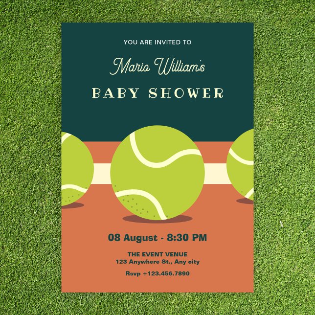 Tennis baby shower invitation (Creator Uploaded)