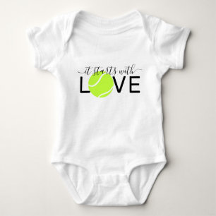 Tennis Baby Starts With Love Tennis Player Bodysuit
