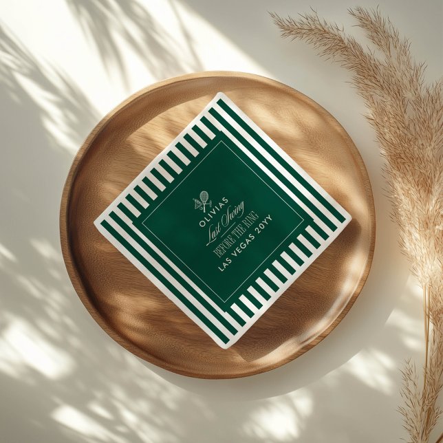 Tennis Bachelorette Last Swing Before the Ring  Napkin (Creator Uploaded)