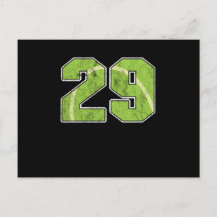 Tennis Ball 29 th Birthday Celebration Sports Gift Postcard