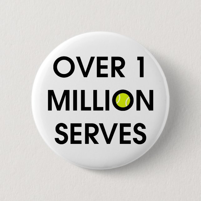 Tennis Ball 6 Cm Round Badge (Front)