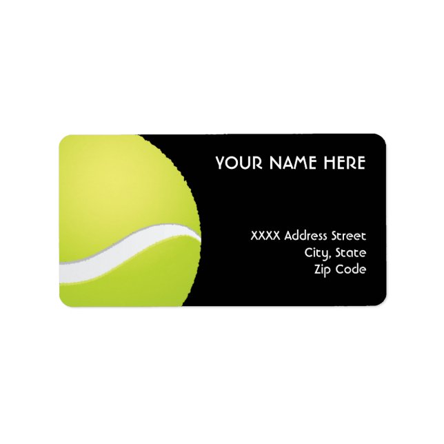 Tennis Ball Address Labels (Front)