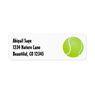 Tennis Ball Address Return Address Label