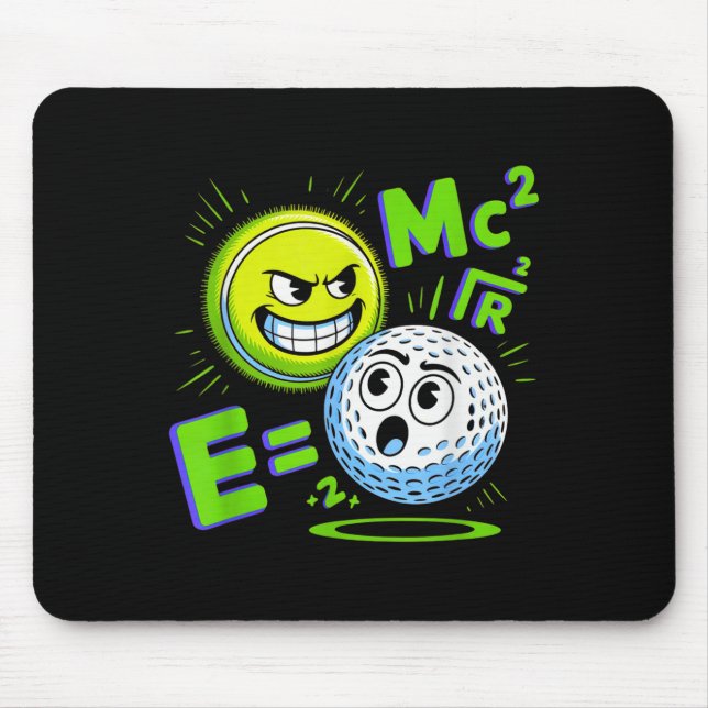 Tennis Ball And Golf Ball Duo Math  Mouse Pad (Front)