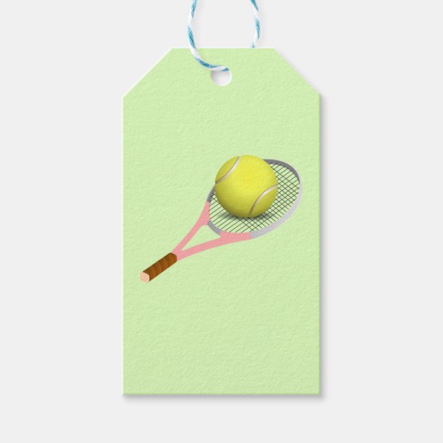 Tennis Ball and Racket Gift Tags (Front)