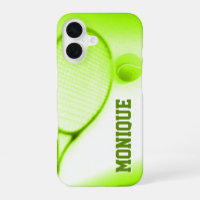Tennis ball and racket sports green